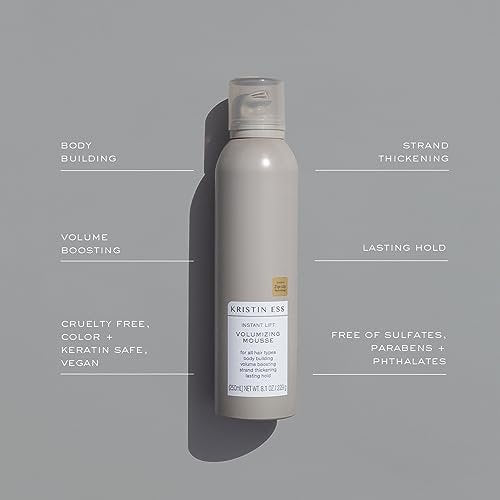 Kristin Ess Hair Instant Lift Volumizing Mousse with Castor Oil - 8.1 oz - görsel 10