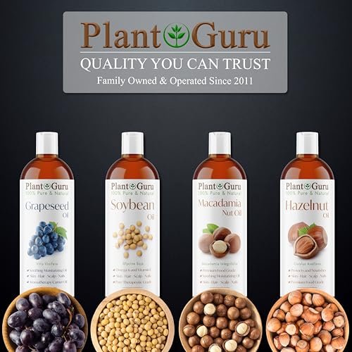 Plant Guru 100% Pure Cold Pressed Macadamia Nut Oil – 4 fl oz Natural Carrier Oil for Skin, Face, Body & Hair Moisturizer, DIY Creams, Lotions & Lip Balms - görsel 15