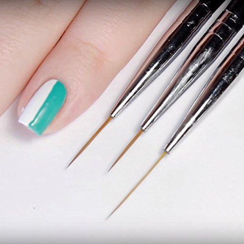 Winstonia Striping Nail Art Brushes - 3-Piece Set for Long Lines, Details & Fine Designs - görsel 13