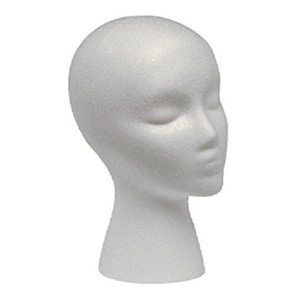 LIAMTU Female Styrofoam Mannequin Head Model – Wig & Hat Display Stand, Art Painting Novelty, Foam White Avelisse