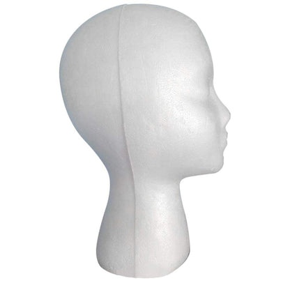 LIAMTU Female Styrofoam Mannequin Head Model – Wig & Hat Display Stand, Art Painting Novelty, Foam White Avelisse