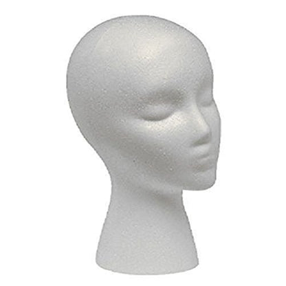 LIAMTU Female Styrofoam Mannequin Head Model – Wig & Hat Display Stand, Art Painting Novelty, Foam White Avelisse