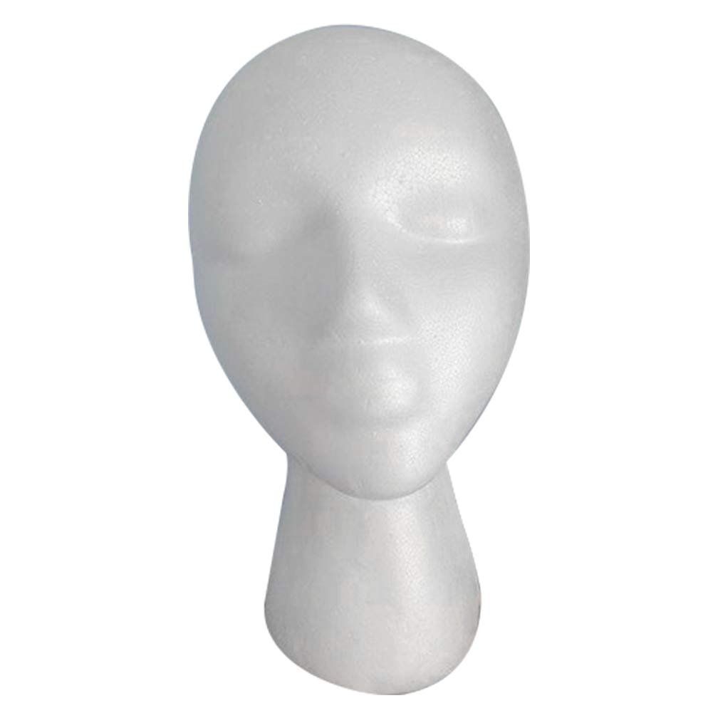 LIAMTU Female Styrofoam Mannequin Head Model – Wig & Hat Display Stand, Art Painting Novelty, Foam White Avelisse