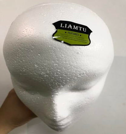 LIAMTU Female Styrofoam Mannequin Head Model – Wig & Hat Display Stand, Art Painting Novelty, Foam White Avelisse