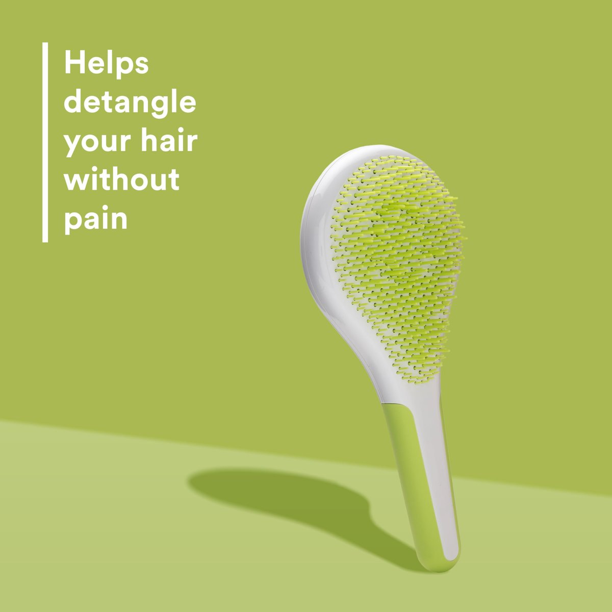 Michel Mercier Wet and Dry Hair Detangler - Soft Bristles Brush for Healthy, Shiny Hair - Green/White - Normal Hair - görsel 3