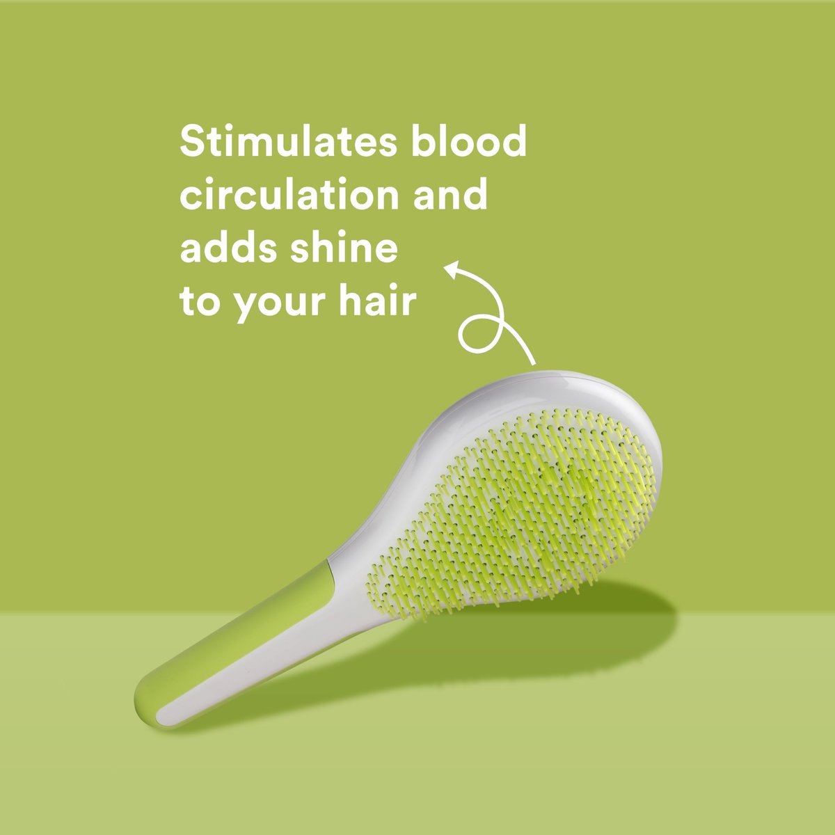 Michel Mercier Wet and Dry Hair Detangler - Soft Bristles Brush for Healthy, Shiny Hair - Green/White - Normal Hair - görsel 7