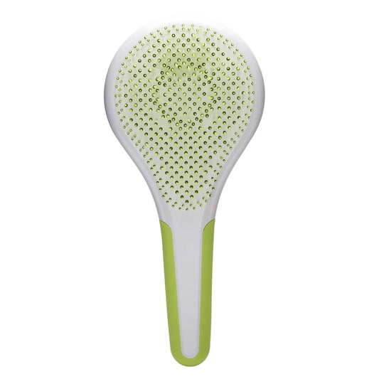 Michel Mercier Wet and Dry Hair Detangler - Soft Bristles Brush for Healthy, Shiny Hair - Green/White - Normal Hair