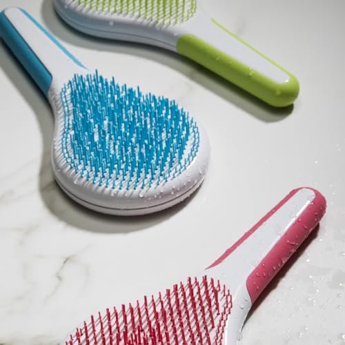 Michel Mercier Wet and Dry Hair Detangler - Soft Bristles Brush for Healthy, Shiny Hair - Green/White - Normal Hair - görsel 10
