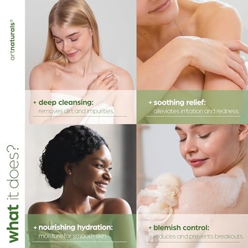 Artnaturals Tea Tree Body Wash - 12 oz | Natural Cleansing & Refreshing Shower Gel Avelisse