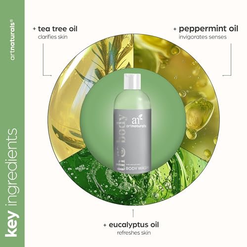 Artnaturals Tea Tree Body Wash - 12 oz | Natural Cleansing & Refreshing Shower Gel Avelisse