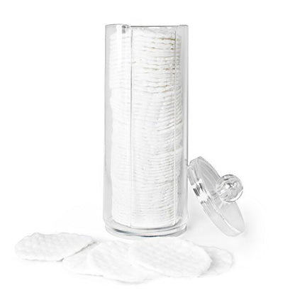 Clear Acrylic Cosmetic Cotton Pad Holder - Makeup Remover Round Storage Organizer Rack
