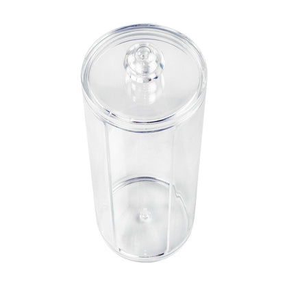 Clear Acrylic Cosmetic Cotton Pad Holder - Makeup Remover Round Storage Organizer Rack