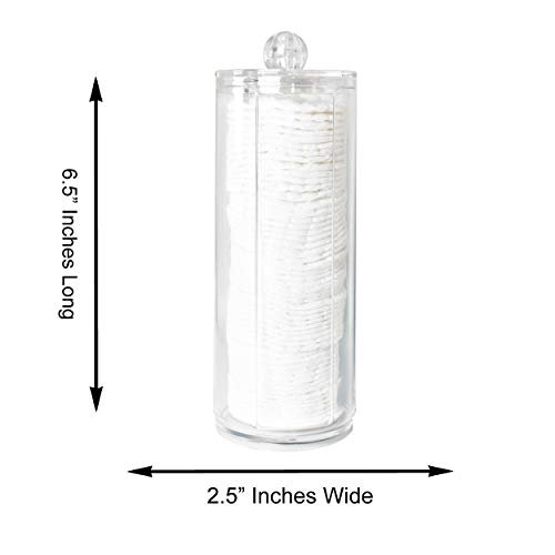 Clear Acrylic Cosmetic Cotton Pad Holder - Makeup Remover Round Storage Organizer Rack - görsel 14