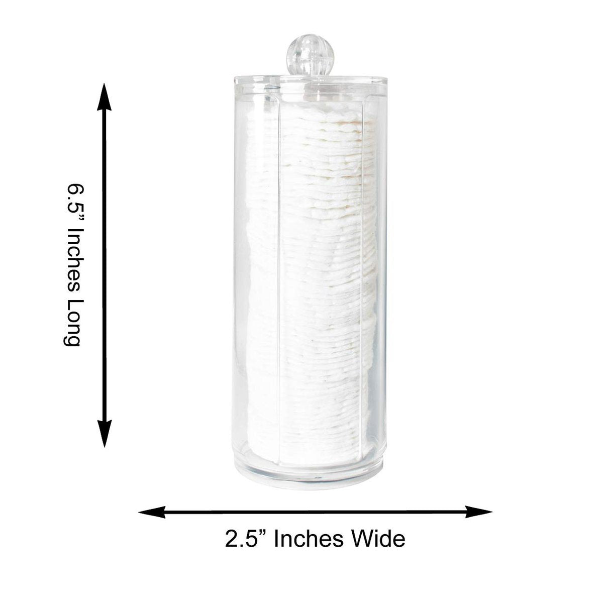 Clear Acrylic Cosmetic Cotton Pad Holder - Makeup Remover Round Storage Organizer Rack - görsel 13