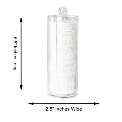 Clear Acrylic Cosmetic Cotton Pad Holder - Makeup Remover Round Storage Organizer Rack