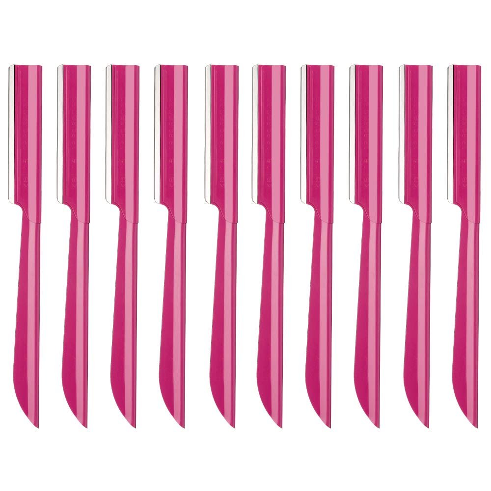 Stainless Steel Eyebrow Trimmer Razor - 10 Pack for Men and Women - görsel 1