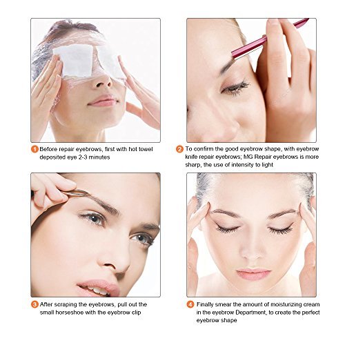 Stainless Steel Eyebrow Trimmer Razor - 10 Pack for Men and Women - görsel 10