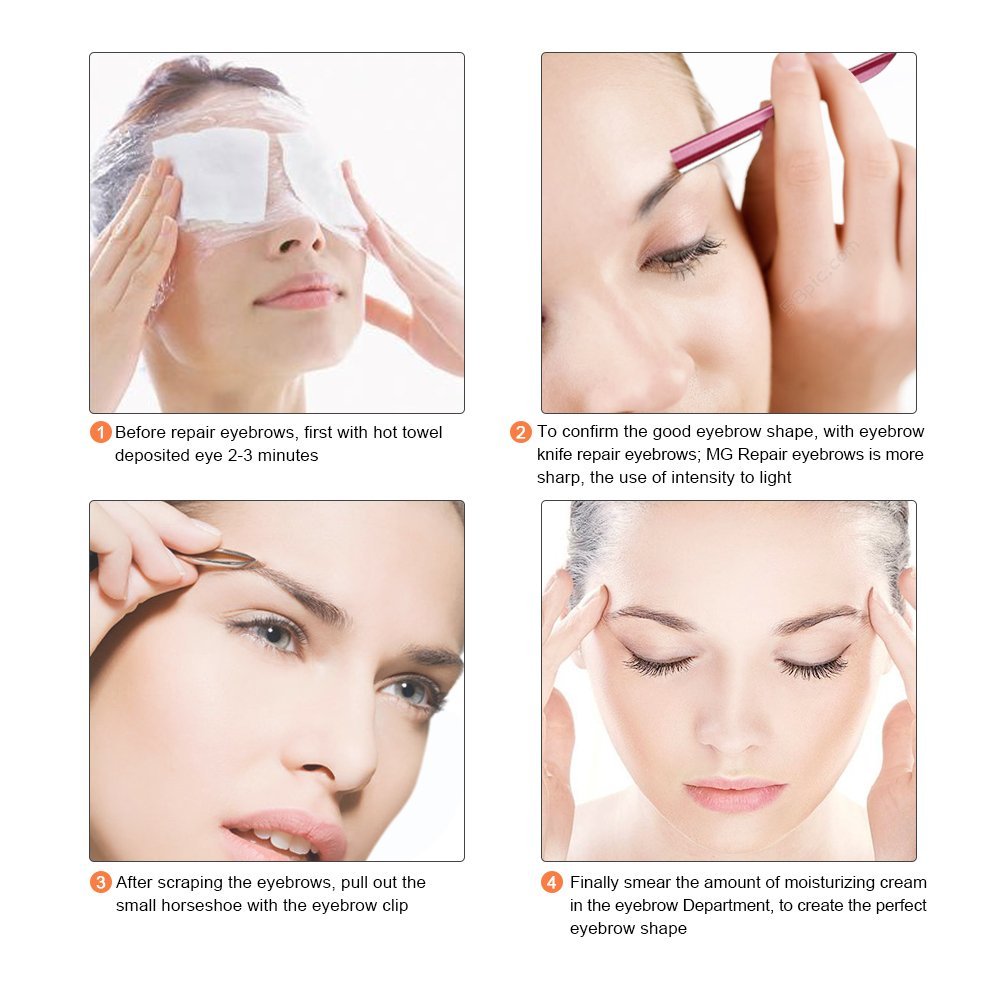 Stainless Steel Eyebrow Trimmer Razor - 10 Pack for Men and Women - görsel 9