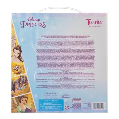 Townley Girl Disney Princess Belle 18-Piece Water-Based Nail Polish Set – Quick Dry, Peels-Off Nail Paint for Girls Ages 3+ - görsel 18