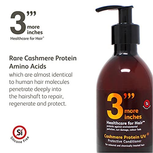 3 More Inches Cashmere Protein UV Protective Conditioner 250ml - Restoring & Strengthening Conditioner - Color Protective - Silicone Free - With Protein Amino Acids - Hair Care by Michael Van Clarke - görsel 4