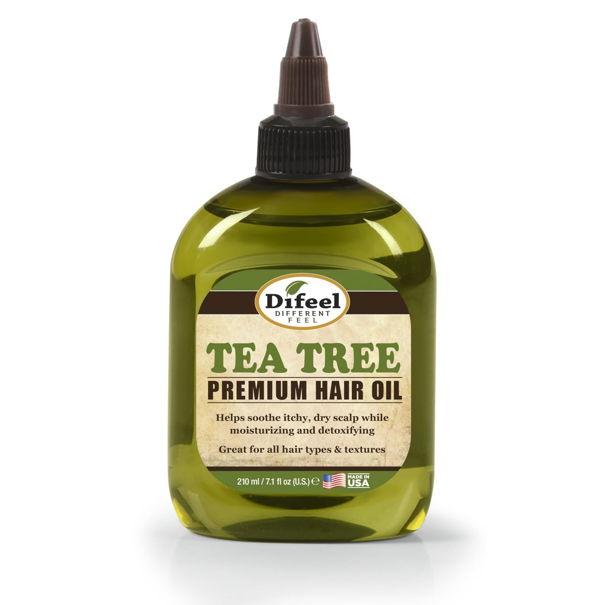 Difeel Premium Natural Hair Oil - Tea Tree Oil for Dry Scalp, 7.1 oz - görsel 1