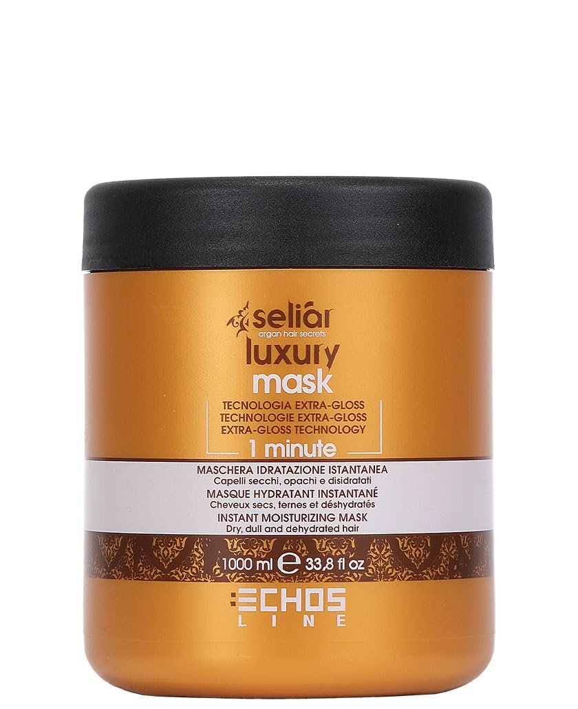 Echosline Seliàr Luxury Instant Moisturizing Mask for Dry and Dehydrated Hair - 1000 ml - görsel 1