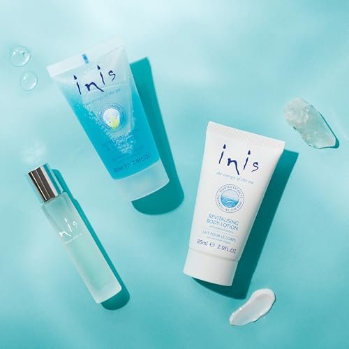 Inis the Energy of the Sea Trio Gift Set - Travel Size Mini Cologne, Body Lotion & Bath Gel, Unisex Ocean Fresh Fragrance Avelisse