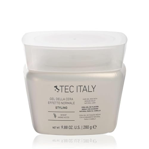 Tec Italy Gel Dela Cera Effetto Normale - Medium Hold Hair Gel for All Hair Types, Natural Finish with Shine & Definition, 9.88 oz (280 g) Avelisse