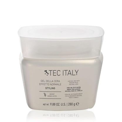 Tec Italy Gel Dela Cera Effetto Normale - Medium Hold Hair Gel for All Hair Types, Natural Finish with Shine & Definition, 9.88 oz (280 g) Avelisse