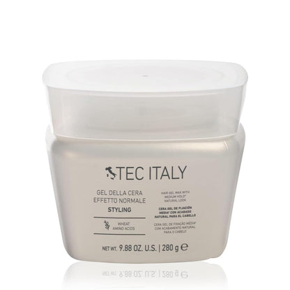 Tec Italy Gel Dela Cera Effetto Normale - Medium Hold Hair Gel for All Hair Types, Natural Finish with Shine & Definition, 9.88 oz (280 g) Avelisse