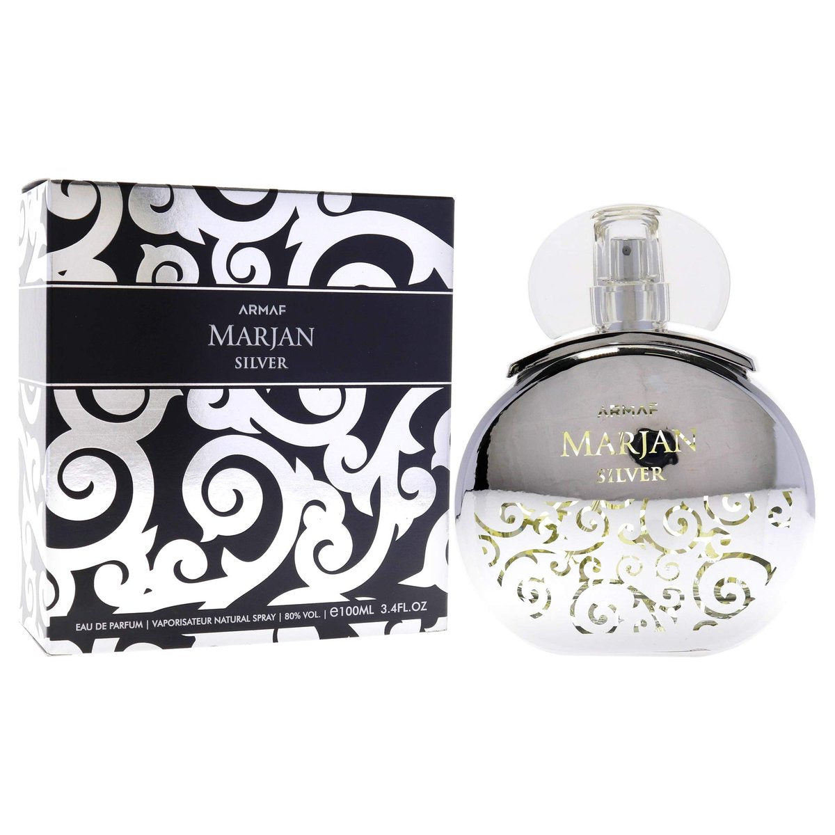 Armaf Marjan Silver EDP Spray for Men 3.4 oz - Long-Lasting Elegant Fragrance - görsel 5