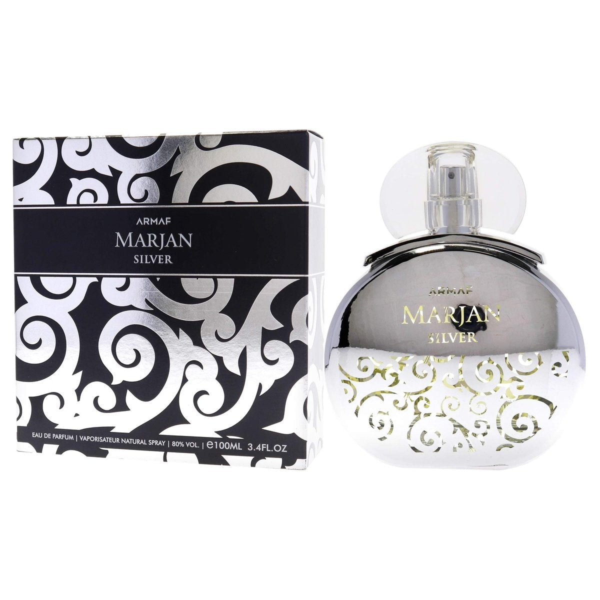 Armaf Marjan Silver EDP Spray for Men 3.4 oz - Long-Lasting Elegant Fragrance - görsel 7