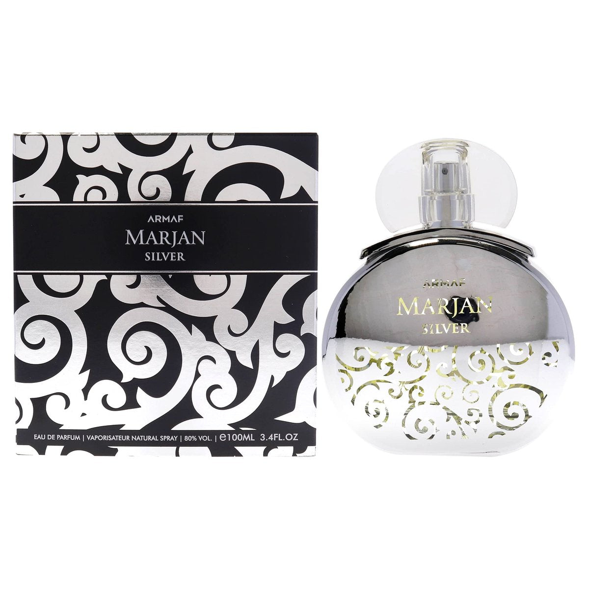 Armaf Marjan Silver EDP Spray for Men 3.4 oz - Long-Lasting Elegant Fragrance - görsel 1