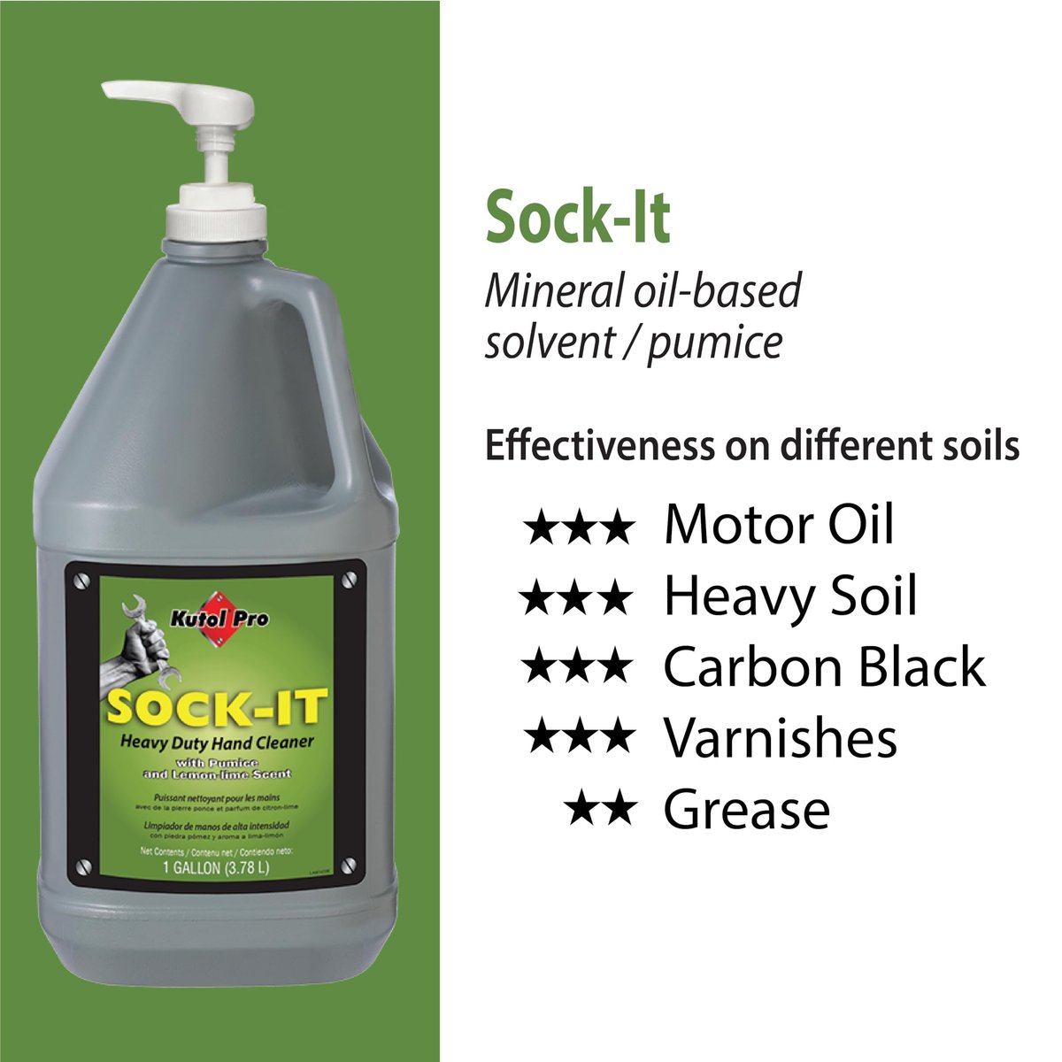 Kutol Pro Sock-It Heavy Duty Hand Cleaner, 1 Gallon Pump Bottle, Pack of 2 - Industrial Strength Hand Wash - görsel 7