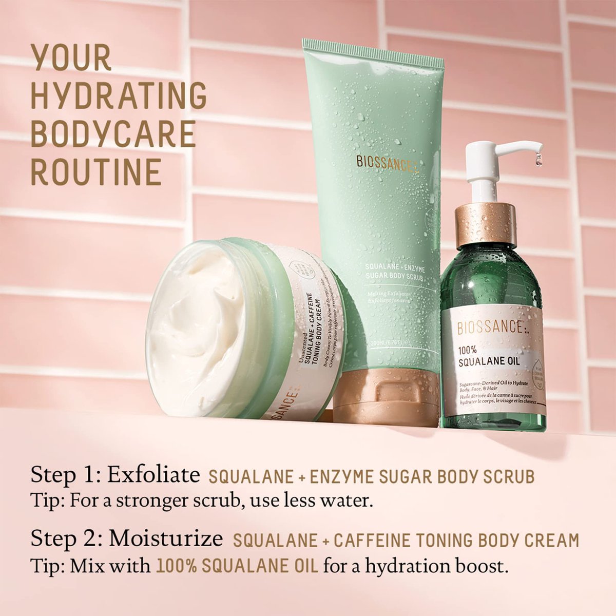 BIOSSANCE 100% Squalane Oil - Sustainable, Vegan Face & Body Oil - Hydrating, Fast-Absorbing Moisturizer for Oily Skin - Organic Sugarcane-Derived Squalane, 3.3 oz Avelisse