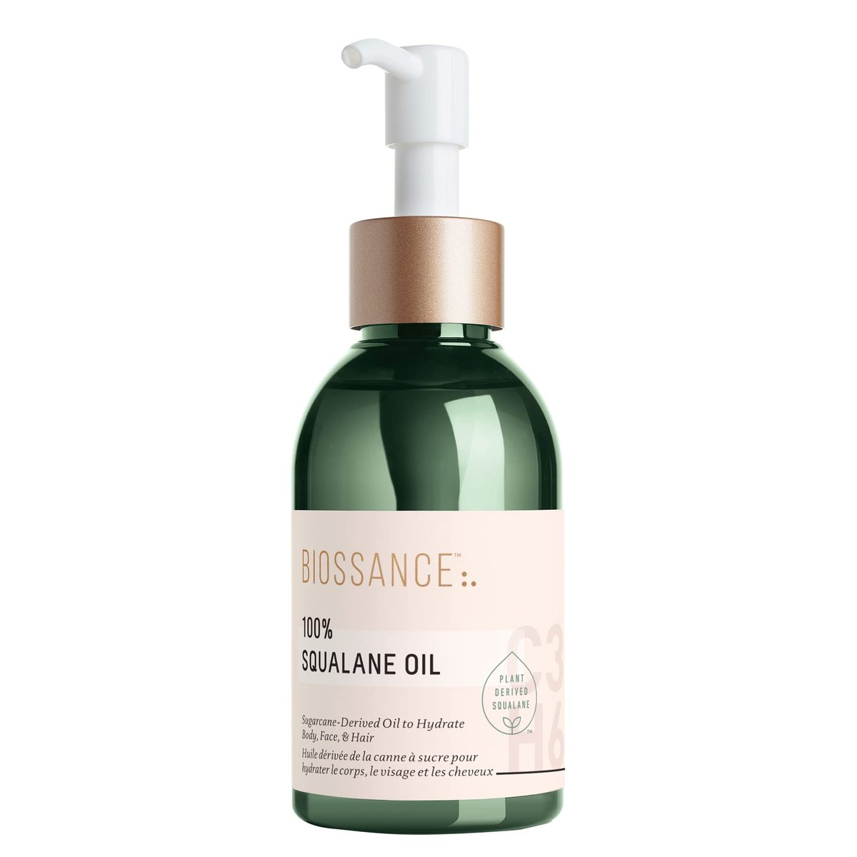 BIOSSANCE 100% Squalane Oil - Sustainable, Vegan Face & Body Oil - Hydrating, Fast-Absorbing Moisturizer for Oily Skin - Organic Sugarcane-Derived Squalane, 3.3 oz Avelisse