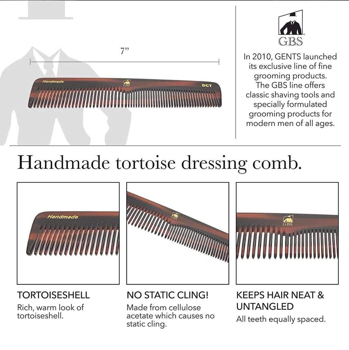 Handmade Tortoise Shell Comb Set – Pack of 4 Premium Fine-Tooth Combs for Men & Women – Includes Pocket, Folding, Dressing & Mustache Combs – Stylish Hair & Beard Grooming Kit Avelisse
