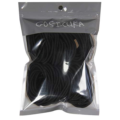 GOSICUKA 120 Pcs Black Hair Elastics for Thick and Curly Hair – No Metal Hair Ties, Value Pack (3mm) - görsel 8