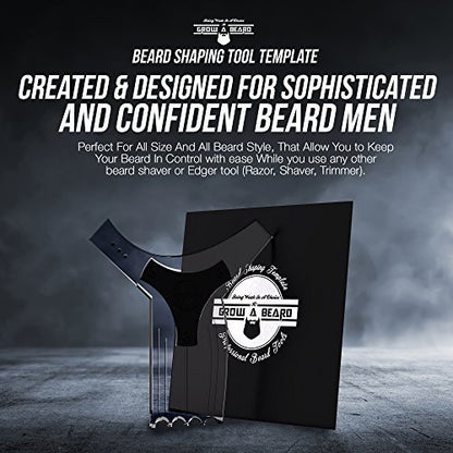 Beard Shaper & Barber Pencil - Stainless Steel Beard Lineup Tool with Comb for Perfect Styling and Edging