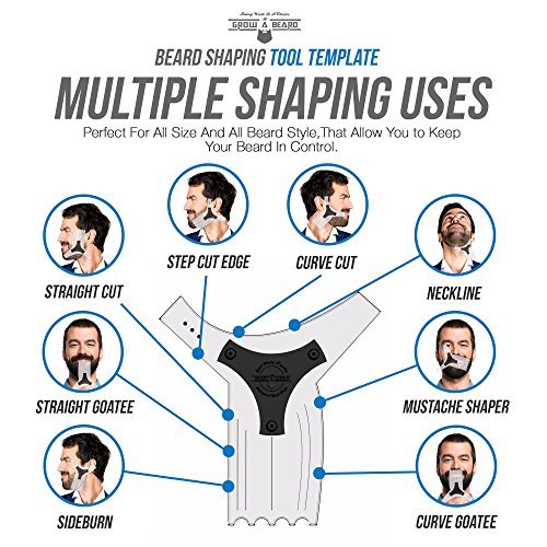 Beard Shaper & Barber Pencil - Stainless Steel Beard Lineup Tool with Comb for Perfect Styling and Edging - görsel 6