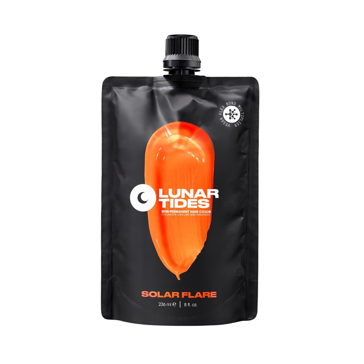 Lunar Tides Semi-Permanent Hair Color - Solar Flare (4 fl. oz.) - Vibrant Neon Orange - görsel 1
