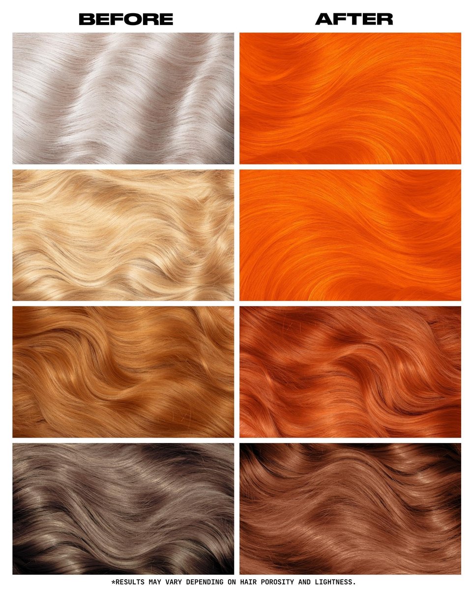 Lunar Tides Semi-Permanent Hair Color - Solar Flare (4 fl. oz.) - Vibrant Neon Orange - görsel 5