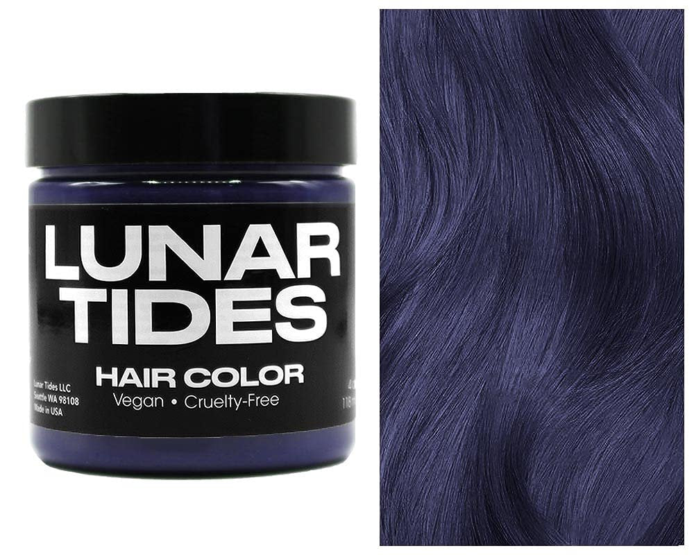 Lunar Tides Semi-Permanent Hair Color - Smokey Navy (4 fl oz) | Rich Blue-Gray Shade - görsel 1