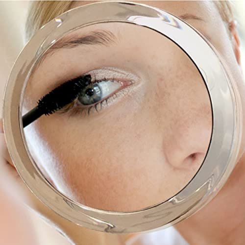 15X Magnifying Mirror for Makeup, Tweezing & Blackhead Removal – 6 Inch Round with Suction Cups Avelisse