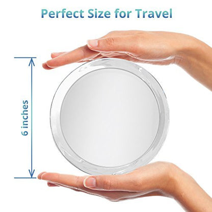 15X Magnifying Mirror for Makeup, Tweezing & Blackhead Removal – 6 Inch Round with Suction Cups Avelisse