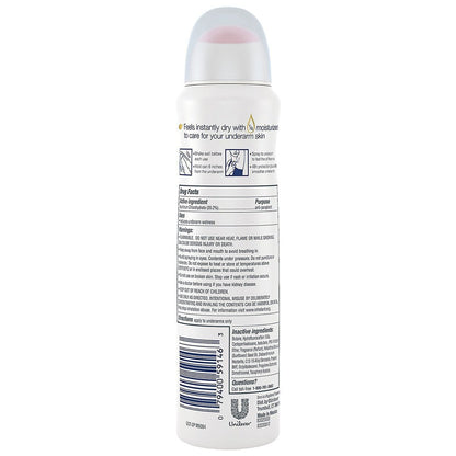 Dove Antiperspirant Dry Spray - Invisible - Clear Finish - 3.8 oz (107 g) Per Can - Pack of 3