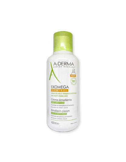 A-Derma Exomega Control Emollient Body Balm for Dry, Eczema-Prone Skin – 400 ml