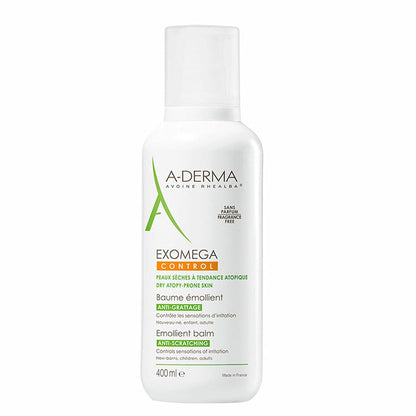 A-Derma Exomega Control Emollient Body Balm for Dry, Eczema-Prone Skin – 400 ml