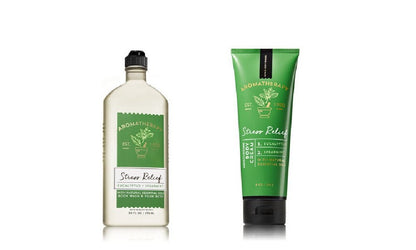 Bath & Body Works Aromatherapy Stress Relief Body Wash & Foam Bath 10oz & Body Cream 8oz Bundle - Eucalyptus & Spearmint Avelisse