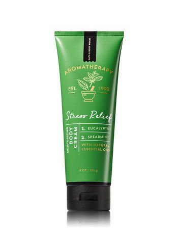 Bath & Body Works Aromatherapy Stress Relief Body Wash & Foam Bath 10oz & Body Cream 8oz Bundle - Eucalyptus & Spearmint Avelisse